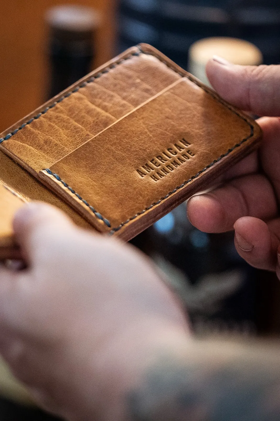 Buffalo leather.
